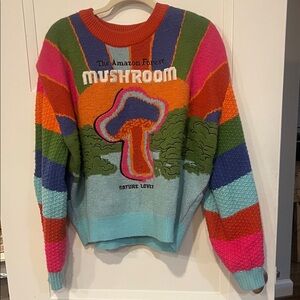 FARM Rio Vibrant Multicolor Mushroom Sweater